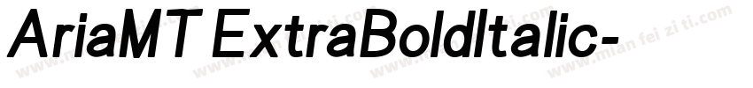 AriaMT ExtraBoldItalic字体转换